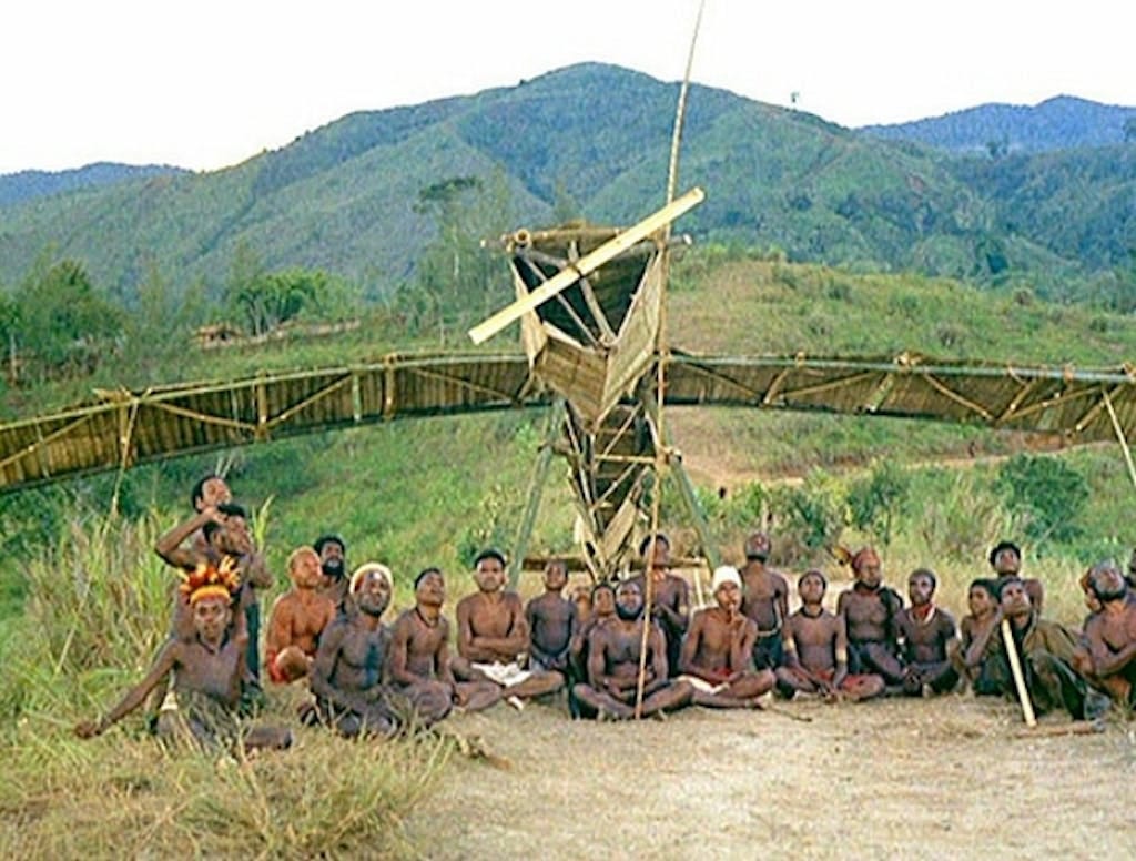 Cargo cult airfield replica