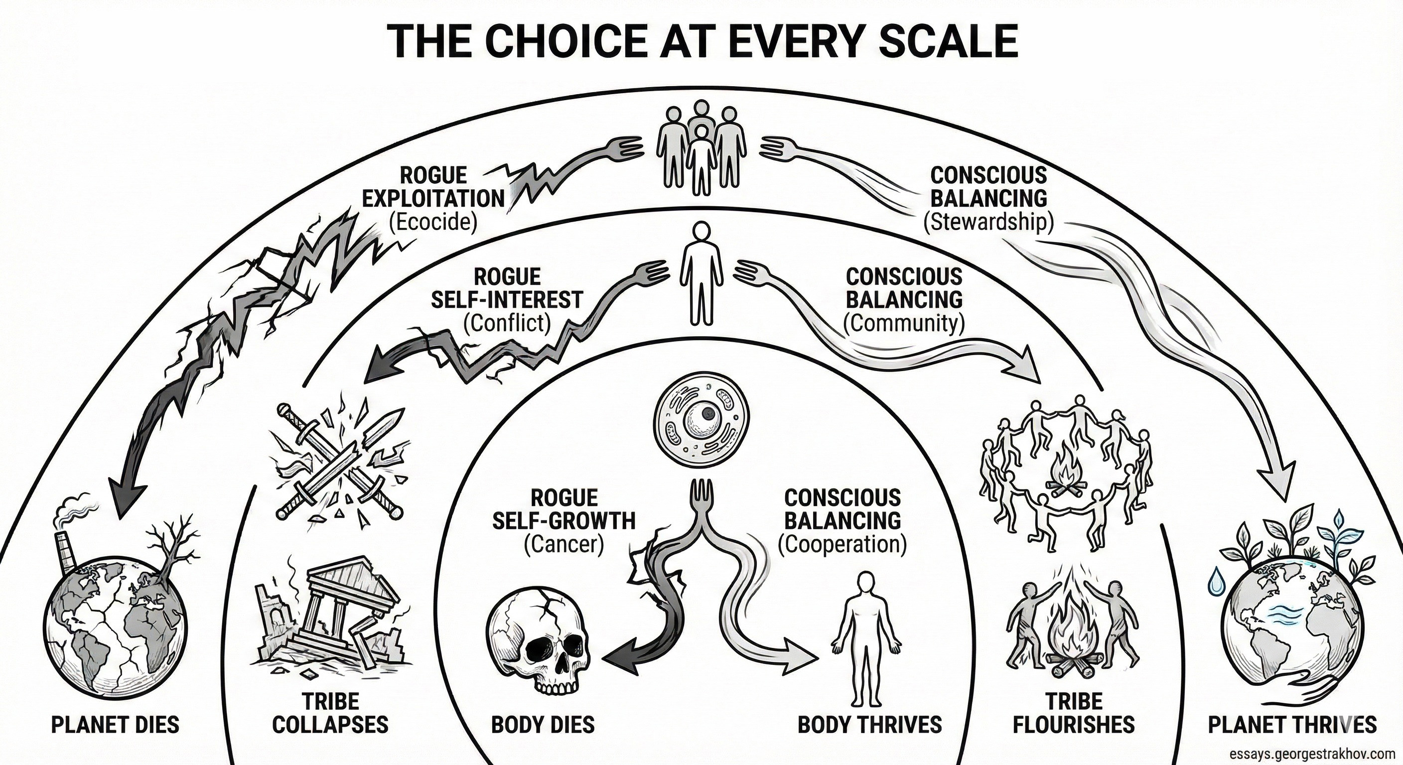 The Choice at Every Scale